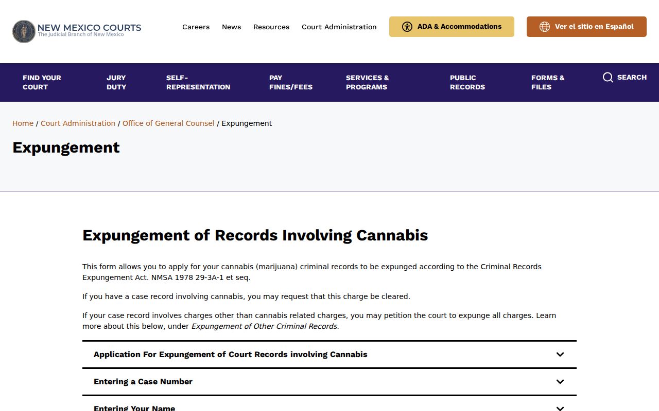Socorro County case lookup New Mexico expungement request fields
