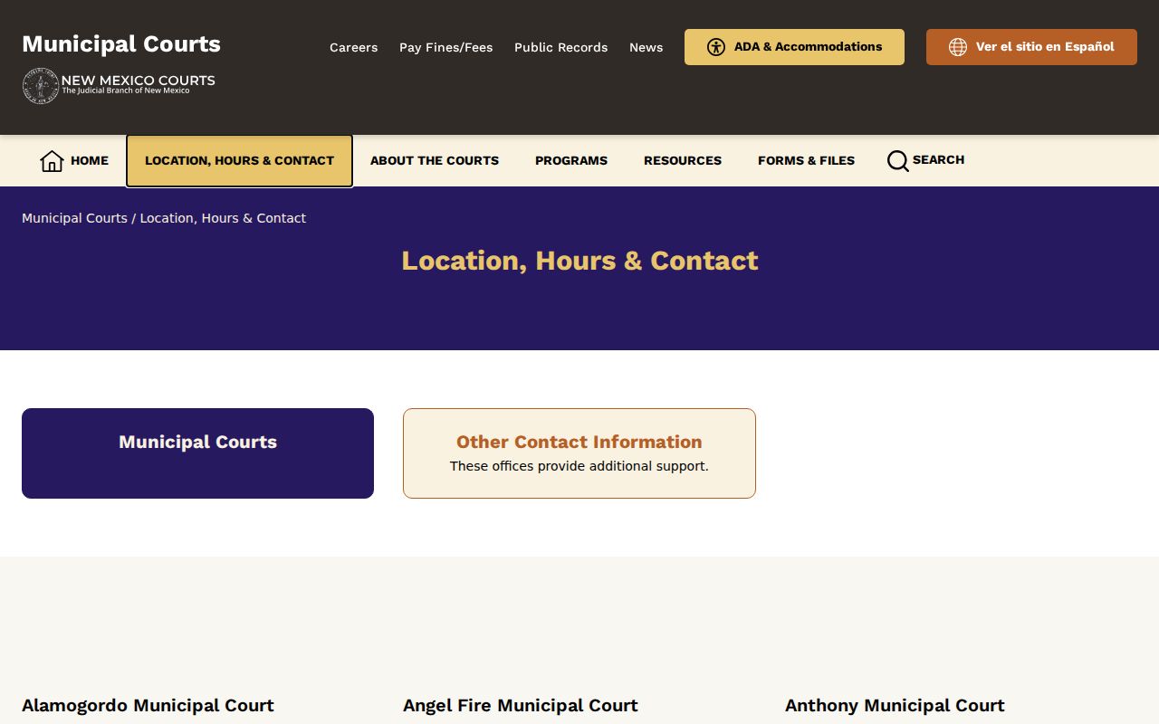 Socorro County case lookup municipal court directory information