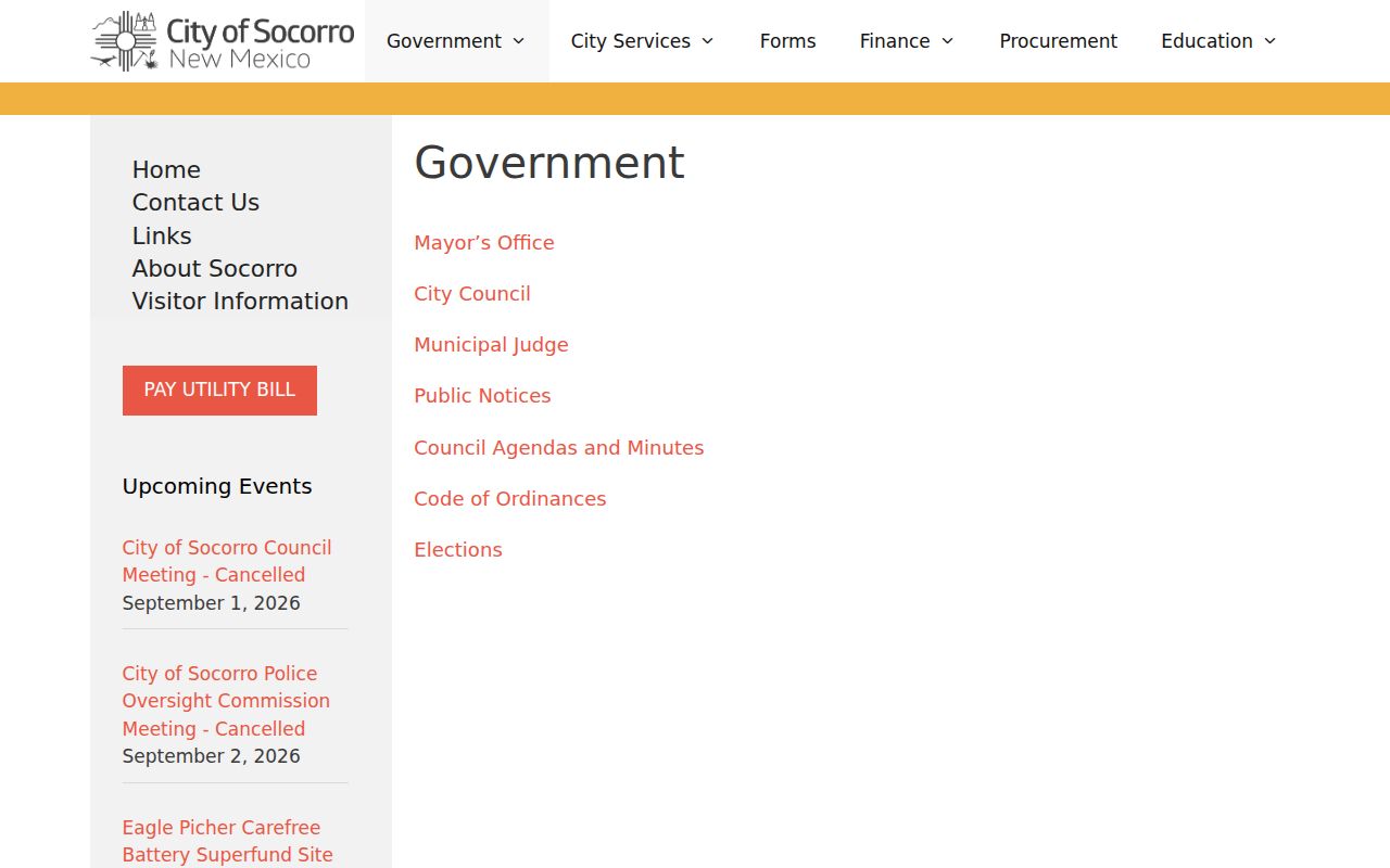 Socorro County court docket city government route for Socorro municipal matters